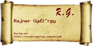 Rajner György névjegykártya